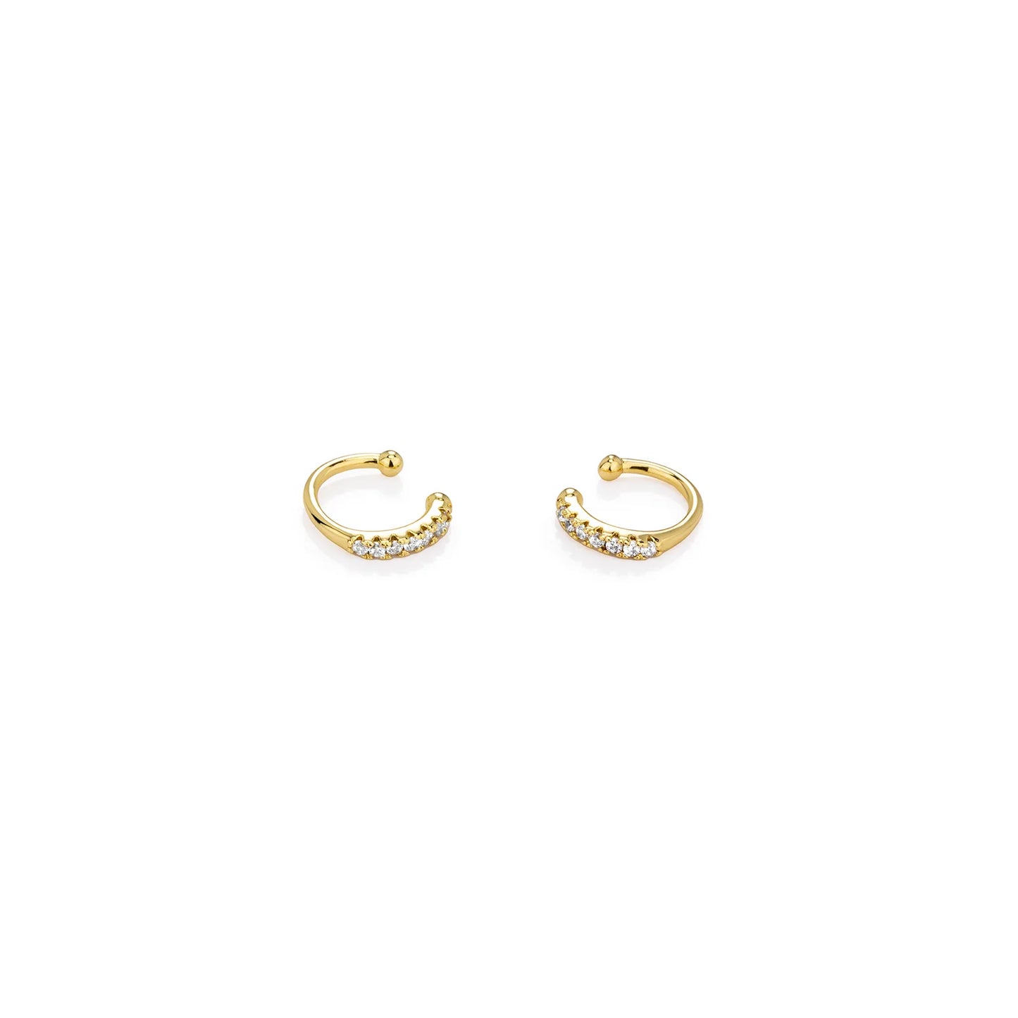 Ajatine Stylish Zircon Ear Cuff Hoop Earrings with Sparkling Stones