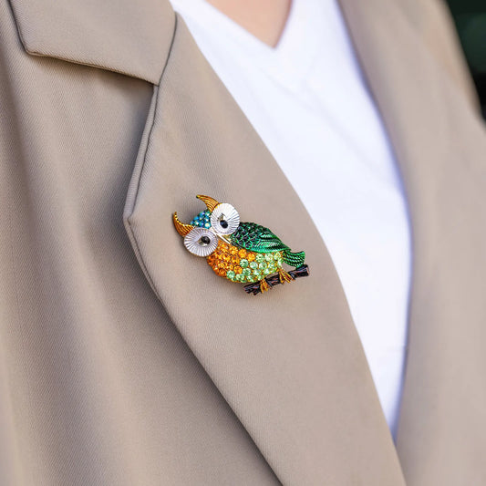 Owl Brooch Pin Antique Jewelry for Women