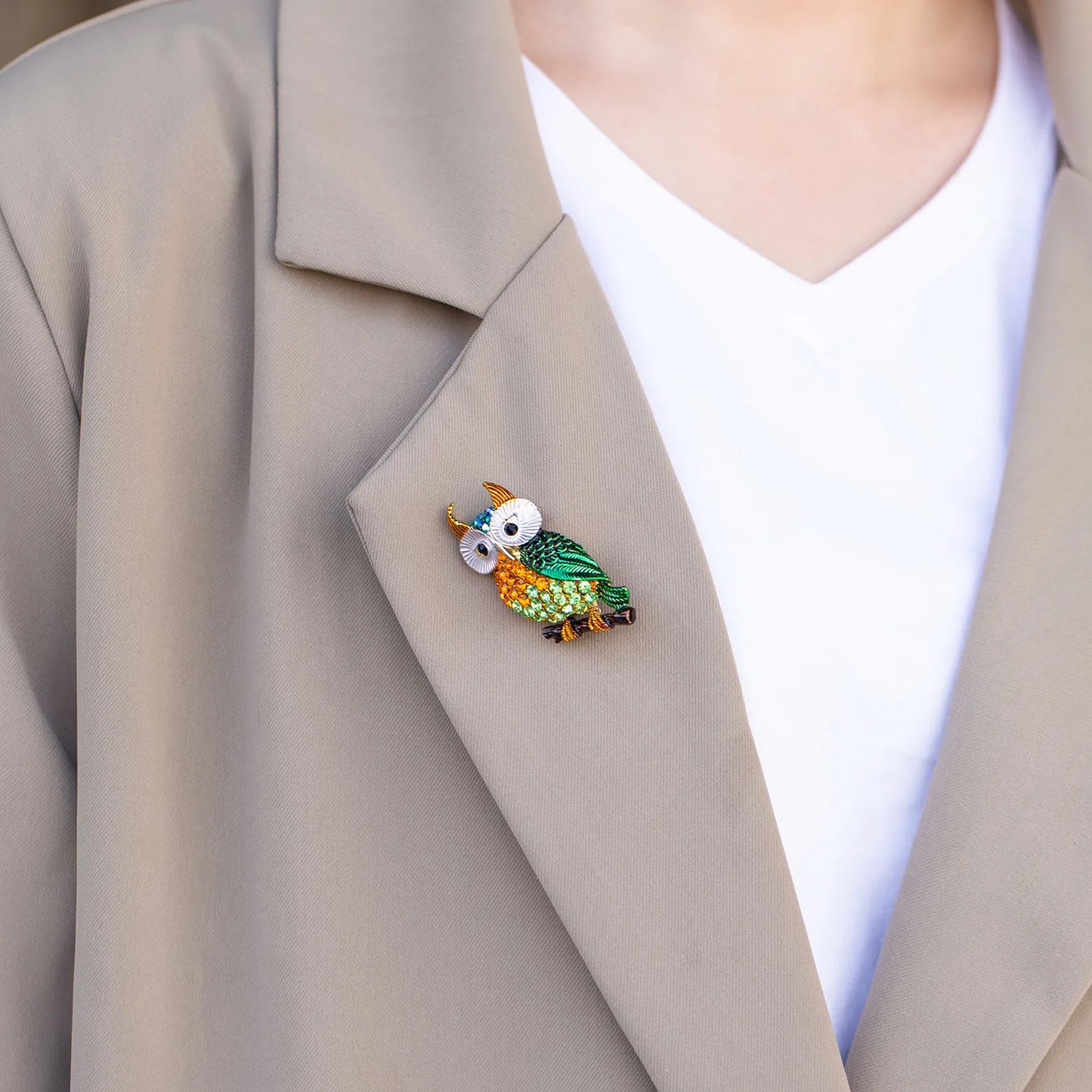 Owl Brooch Pin Antique Jewelry for Women