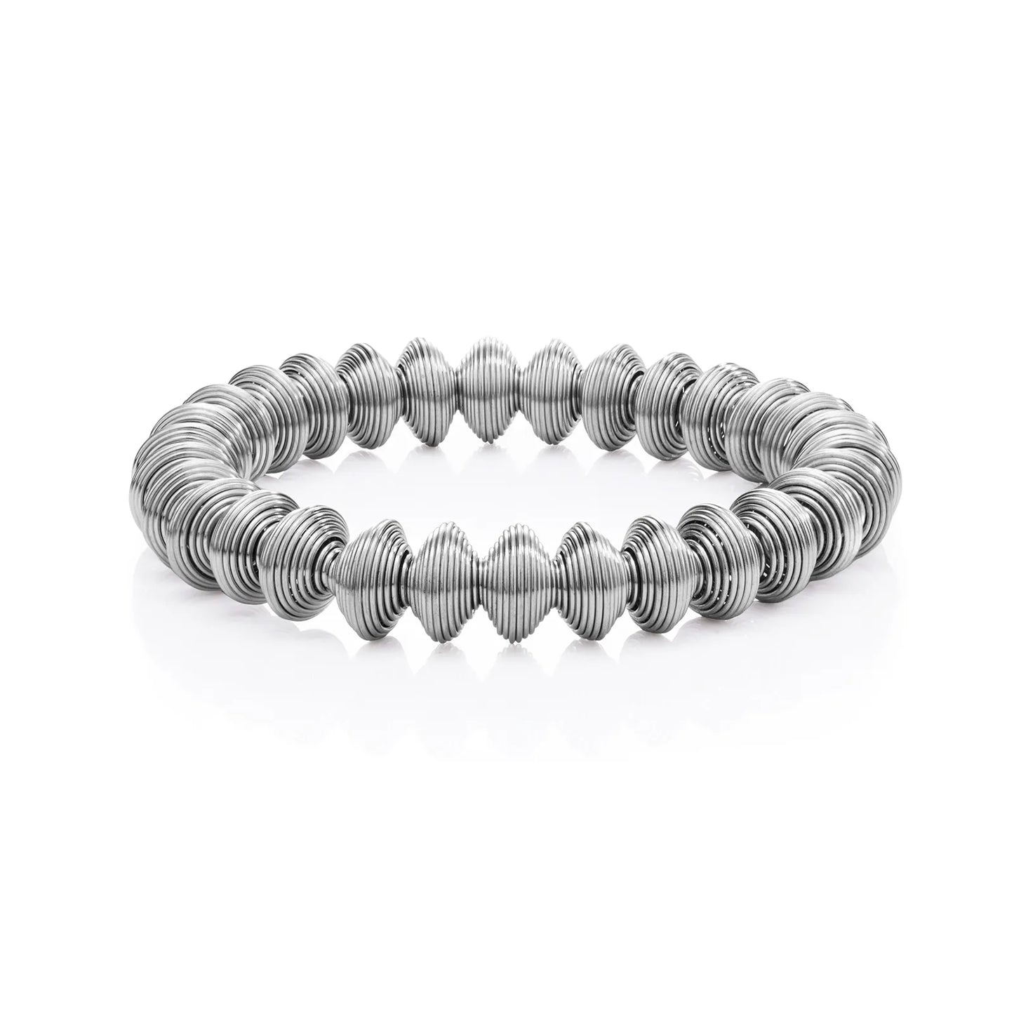 Ajatine silver bracelet with textured, unique design, suitable for daily and party wear