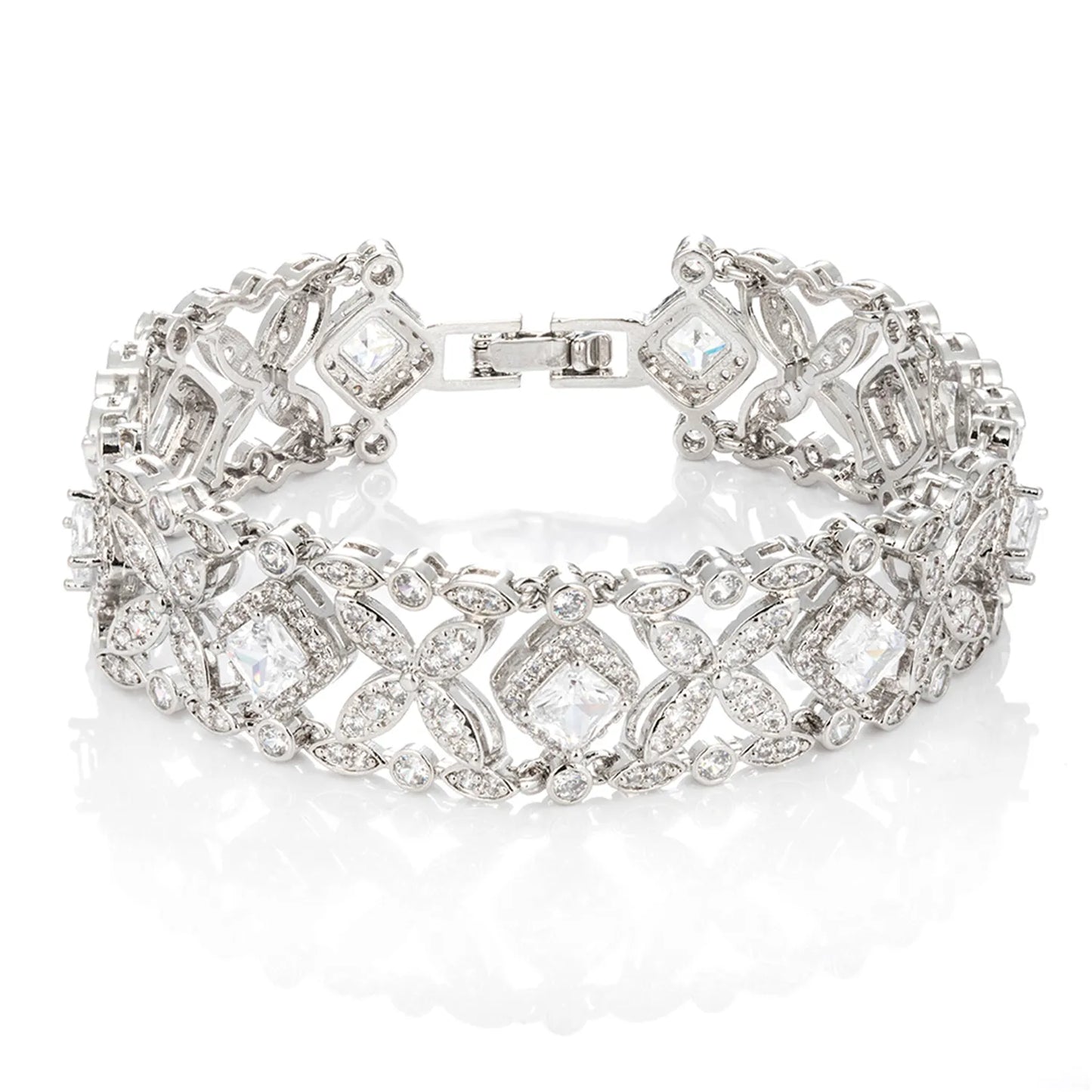 Sparkling Ajatine 3A Cubic Zirconia Brass Tennis Bracelet for women
