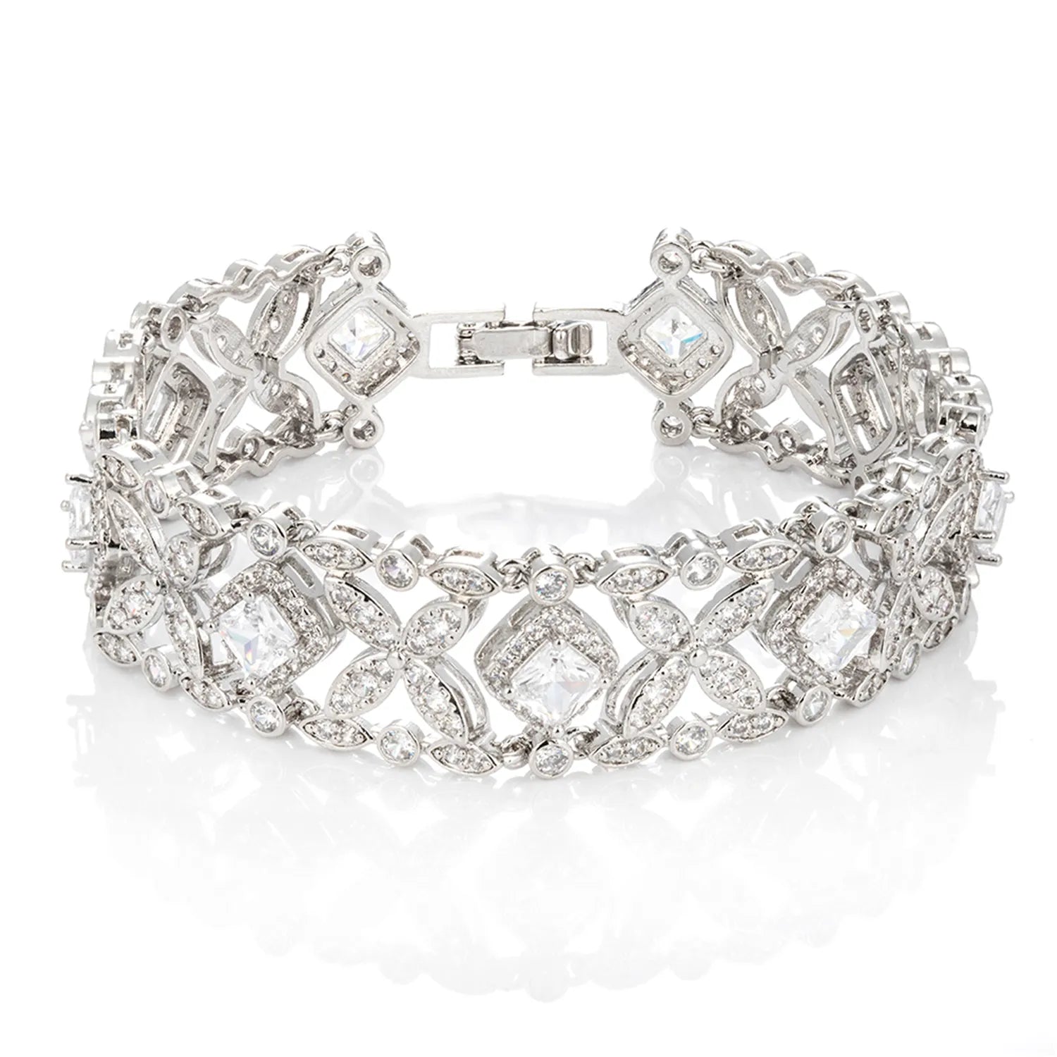 Sparkling Ajatine 3A Cubic Zirconia Brass Tennis Bracelet for women