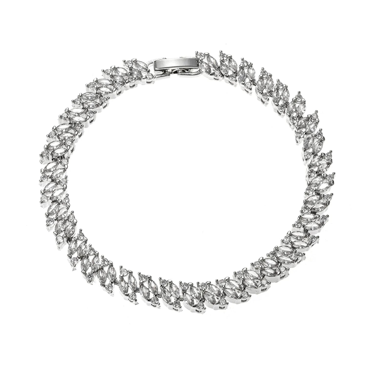 Sparkling Ajatine 3A Cubic Zirconia Brass Tennis Bracelet for women