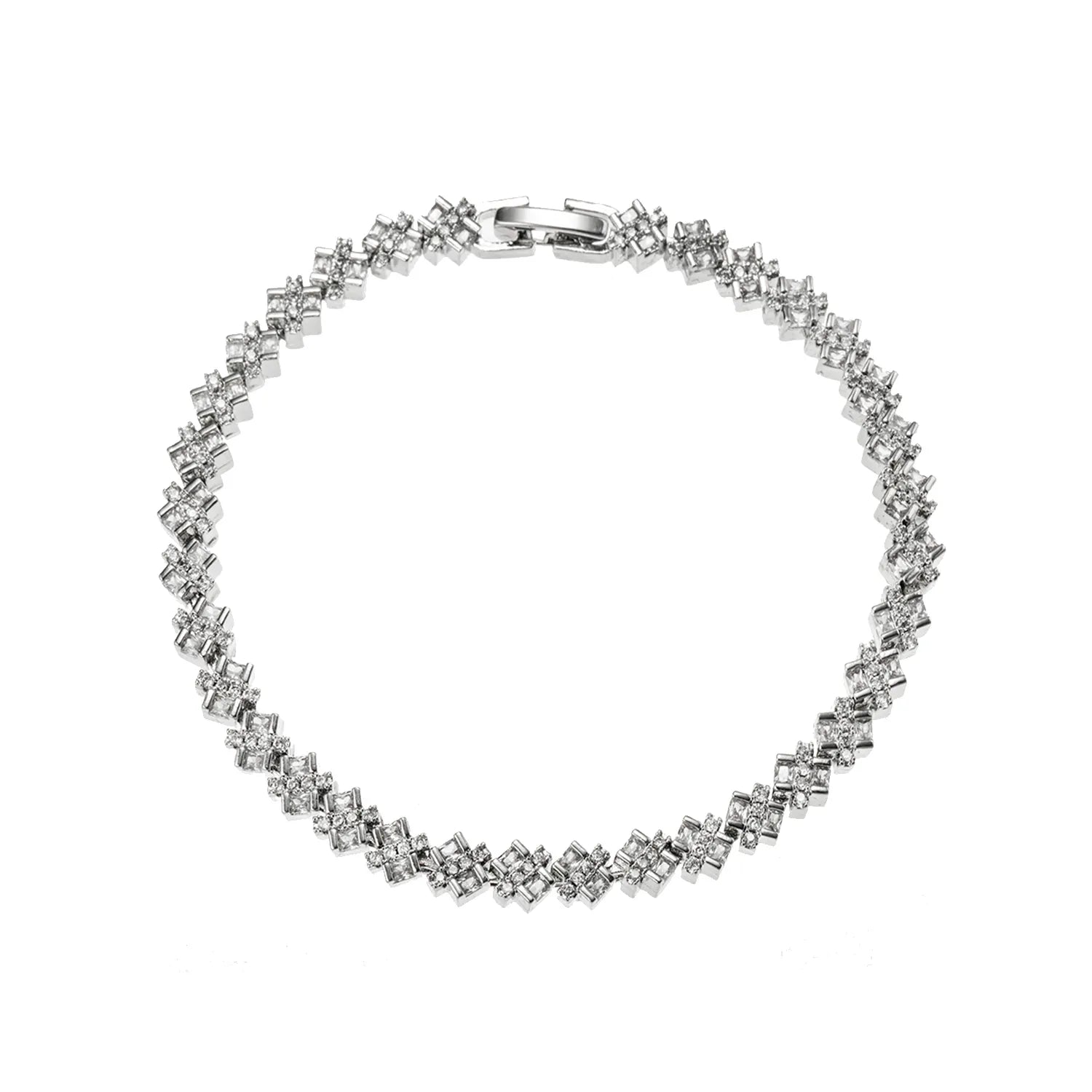 Sparkling Ajatine 3A Cubic Zirconia Brass Tennis Bracelet for women