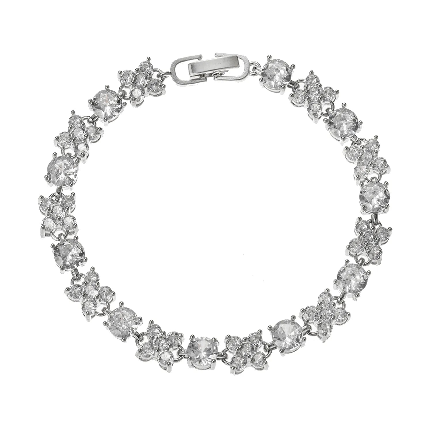 Ajatine Sparkling 3A Cubic Zirconia Brass Tennis Bracelet for women
