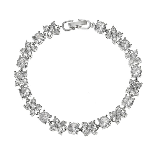 Ajatine Sparkling 3A Cubic Zirconia Brass Tennis Bracelet for women