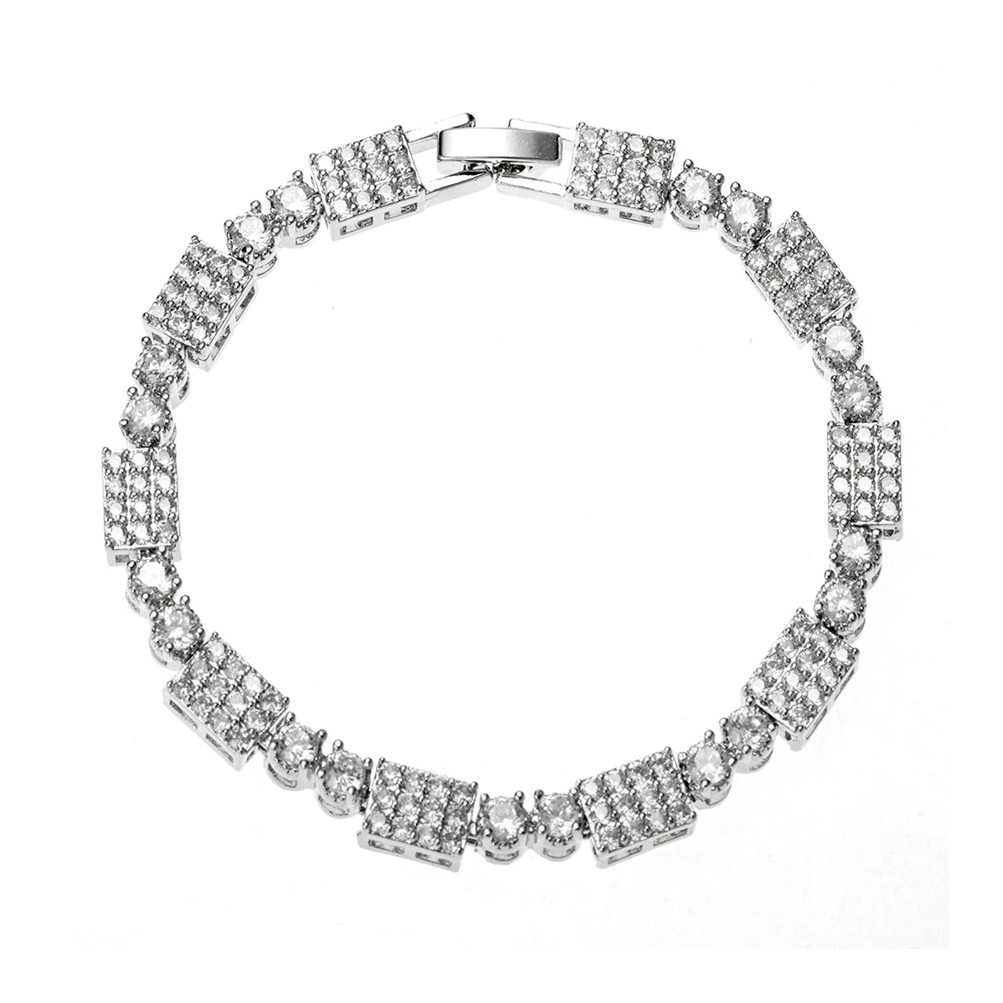 Ajatine Sparkling 3A Cubic Zirconia Brass Tennis Bracelet for women