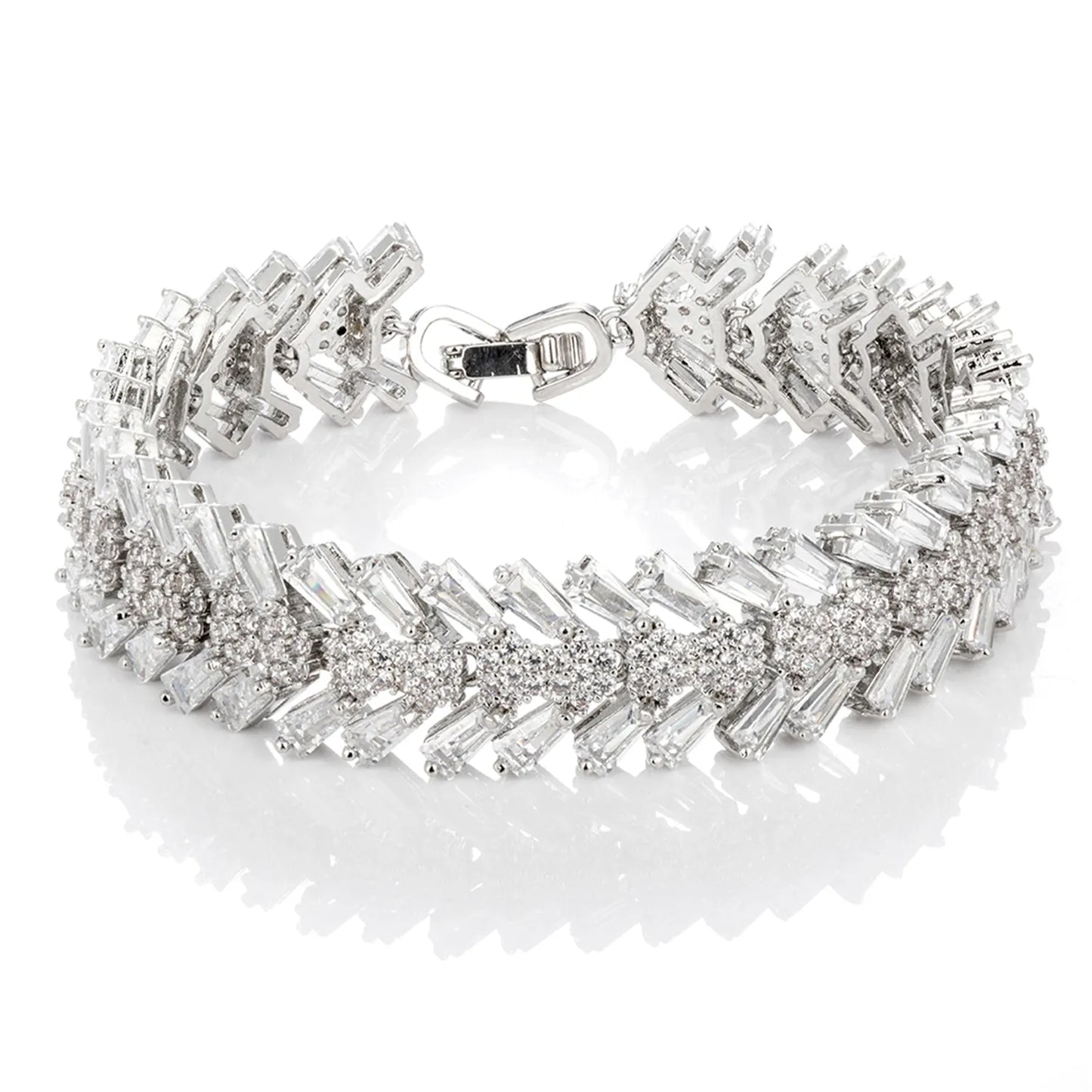 Sparkling Ajatine 3A Cubic Zirconia Brass Tennis Bracelet for women
