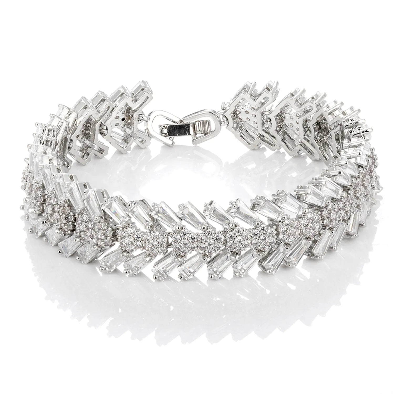 Sparkling Ajatine 3A Cubic Zirconia Brass Tennis Bracelet for women