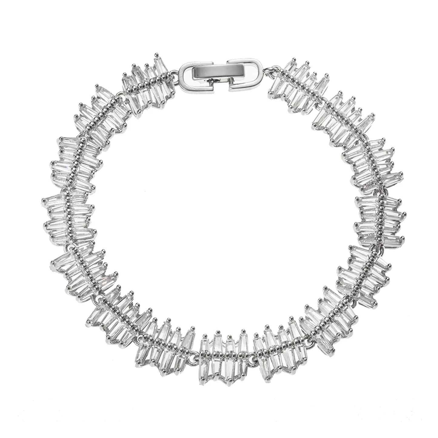 Sparkling Ajatine 3A Cubic Zirconia Brass Tennis Bracelet for women