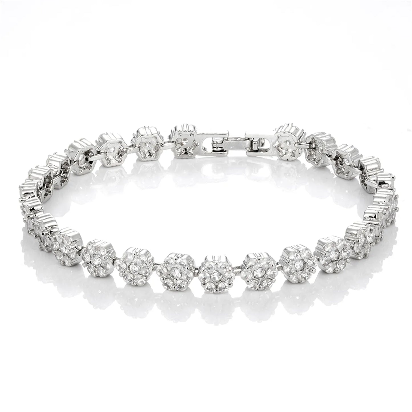 Sparkling Ajatine 3A Cubic Zirconia Brass Tennis Bracelet for women