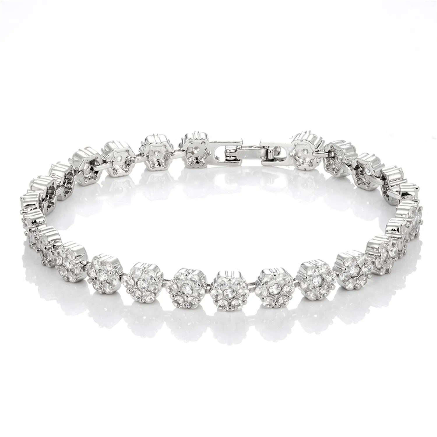 Sparkling Ajatine 3A Cubic Zirconia Brass Tennis Bracelet for women