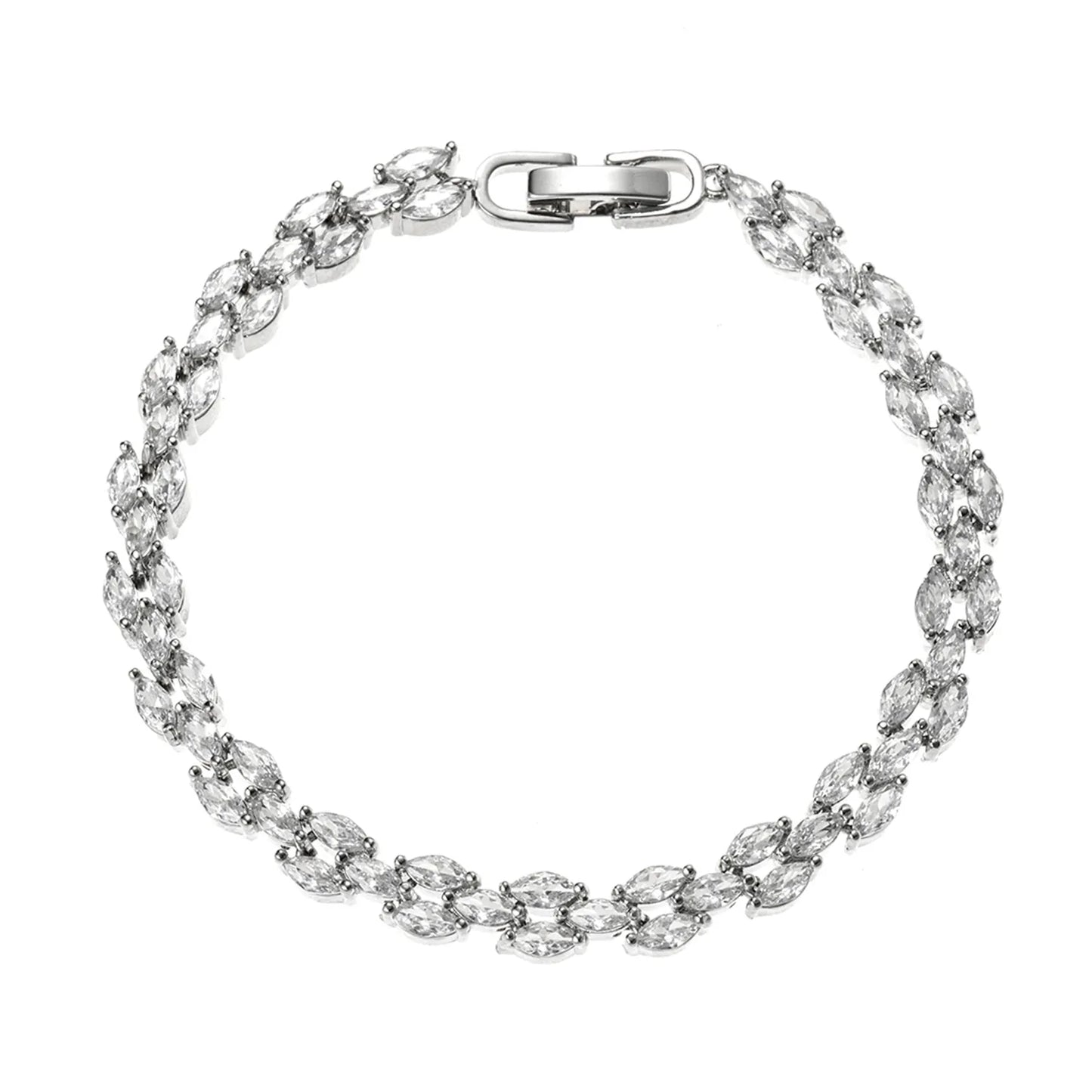 Sparkling Ajatine 3A Cubic Zirconia Brass Tennis Bracelet for women