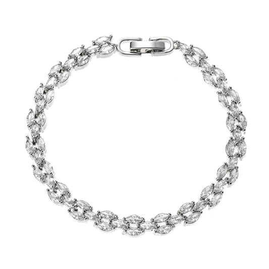 Sparkling Ajatine 3A Cubic Zirconia Brass Tennis Bracelet for women