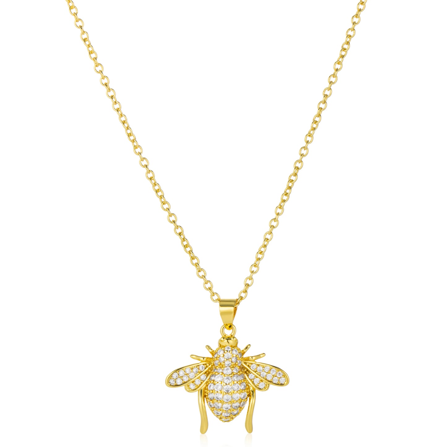 Ajatine honey bee necklace cute bee lovers gift trendy everyday jewelry