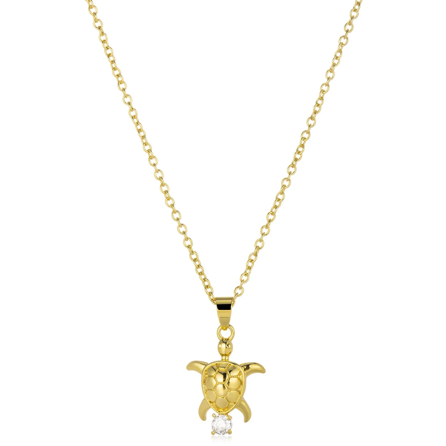 Dainty cute sea turtle pendant necklace, nautical everyday jewelry