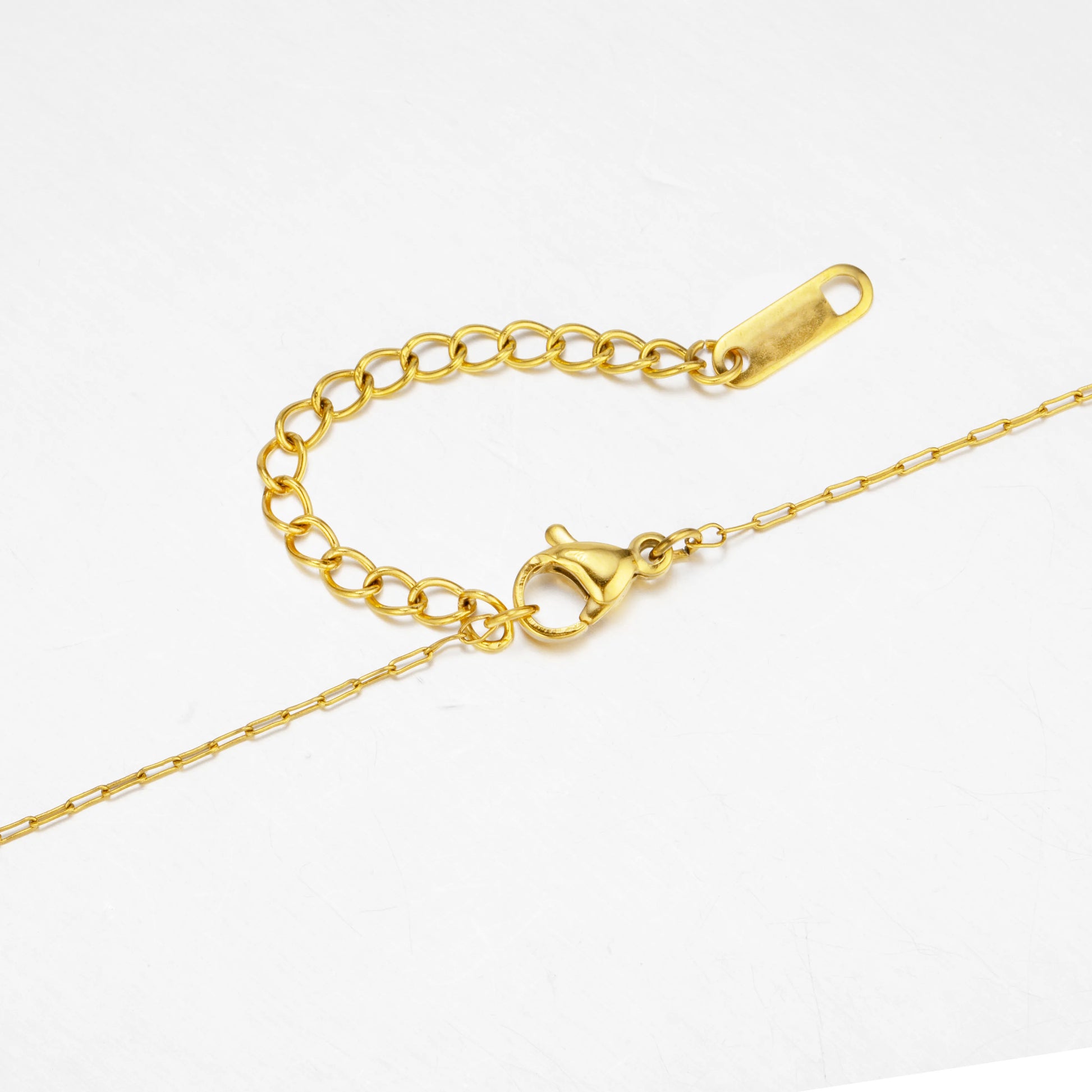 Ajatine dainty gold cube bead necklace for women, minimalist layered jewelry