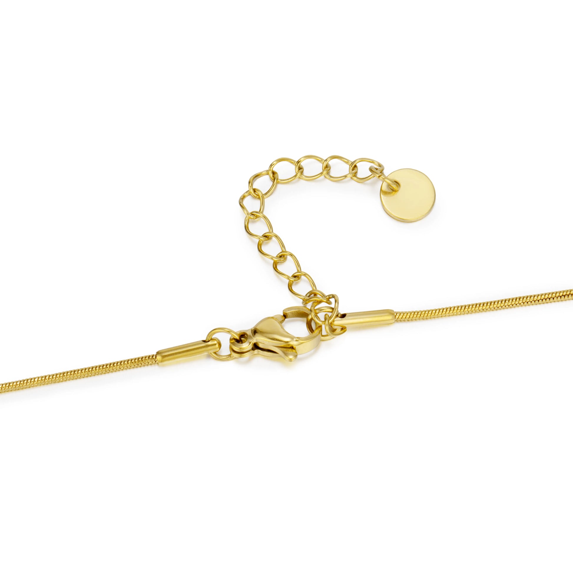Ajatine black heart pendant necklace with gold plated chain