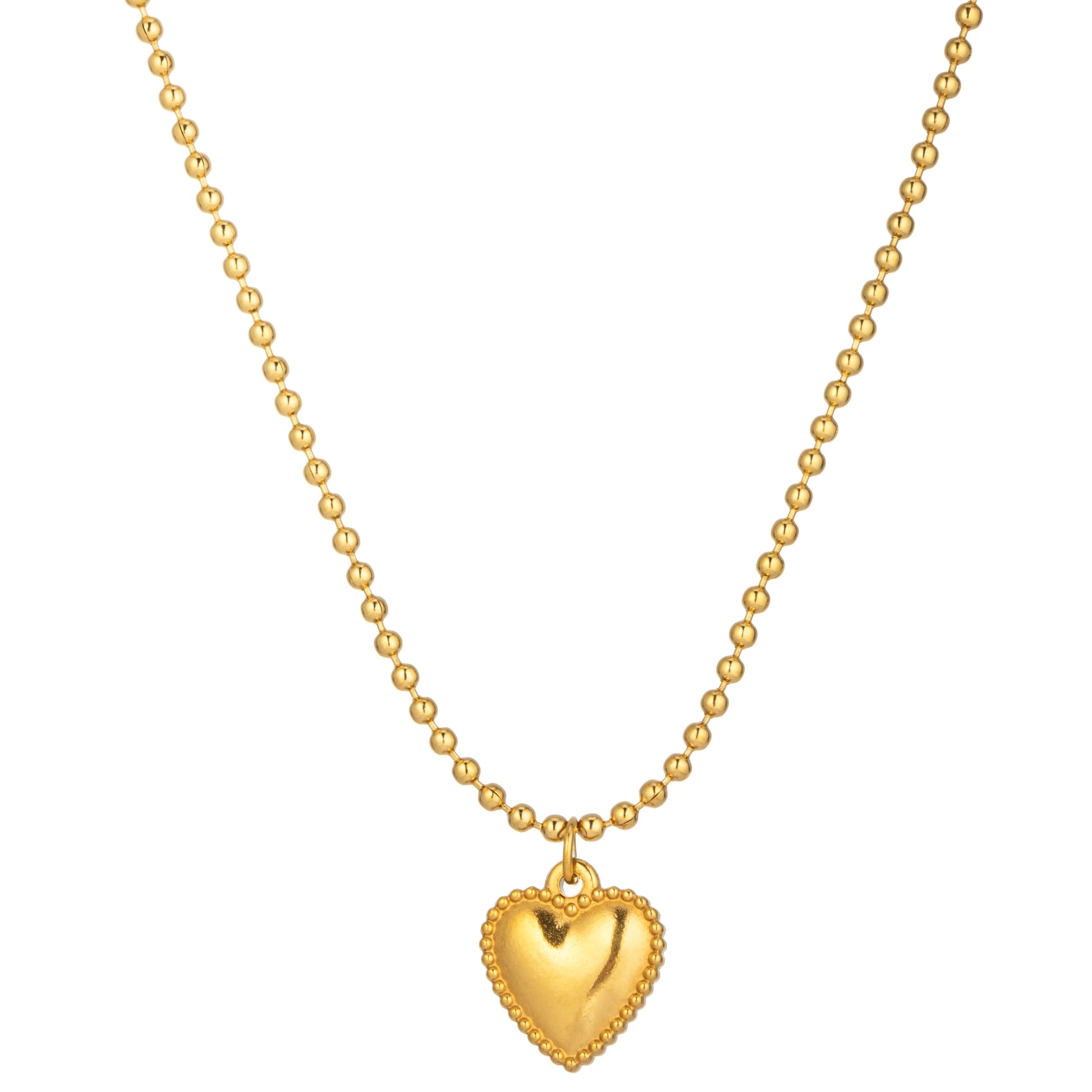 Ajatine gold heart necklace, dainty heart pendant necklace