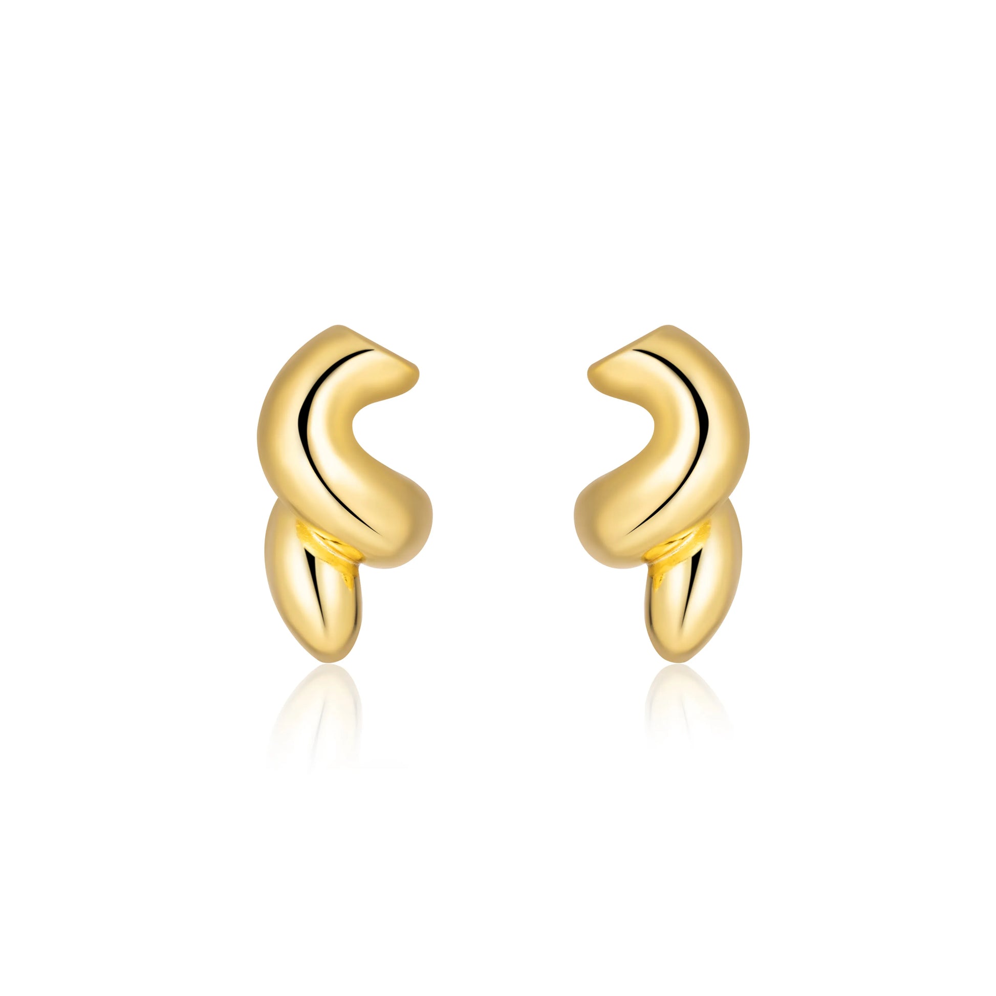 Ajatine Gold Tone Corkscrew Earrings for Women