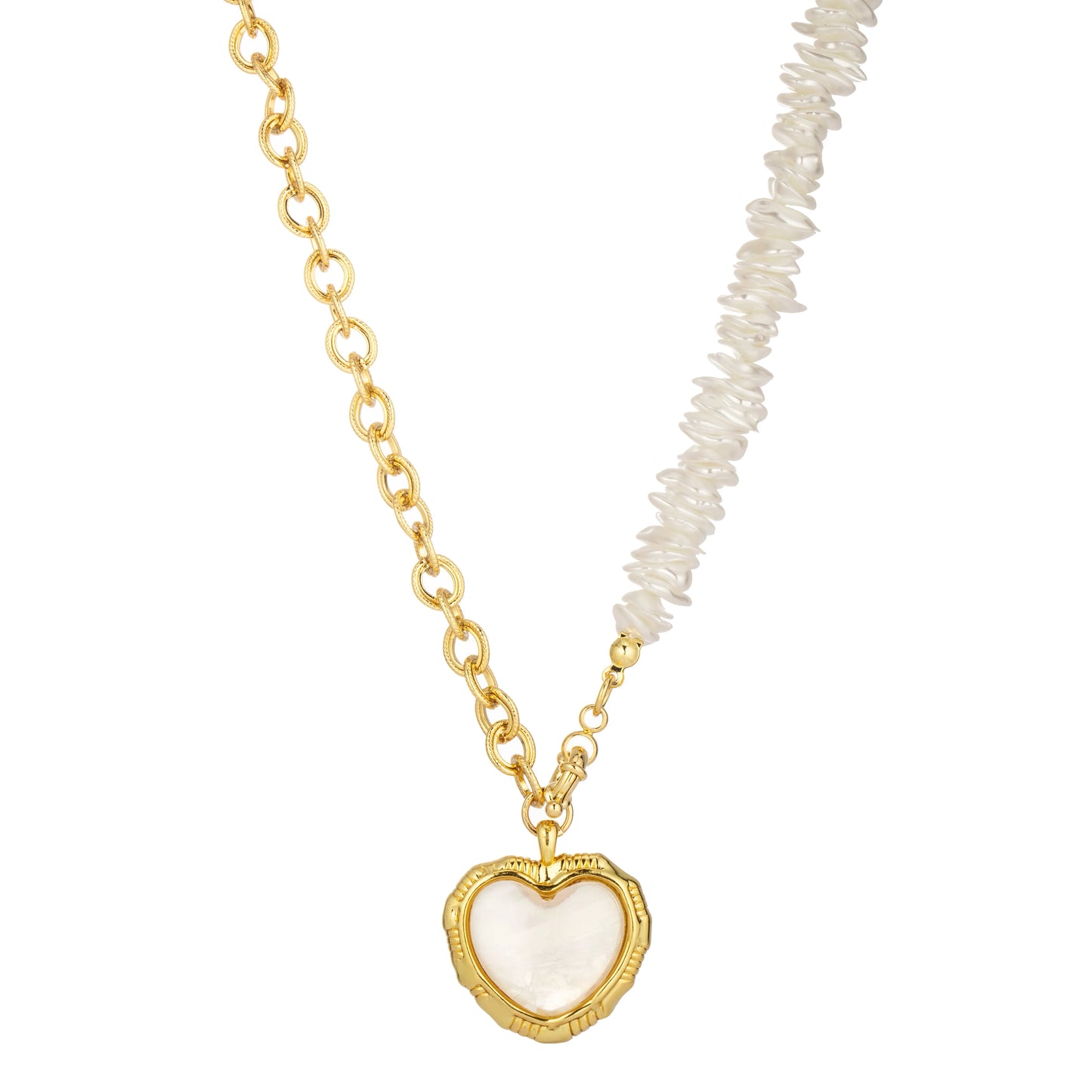 Ajatine exquisite heart pendant pearl necklace with romantic charm