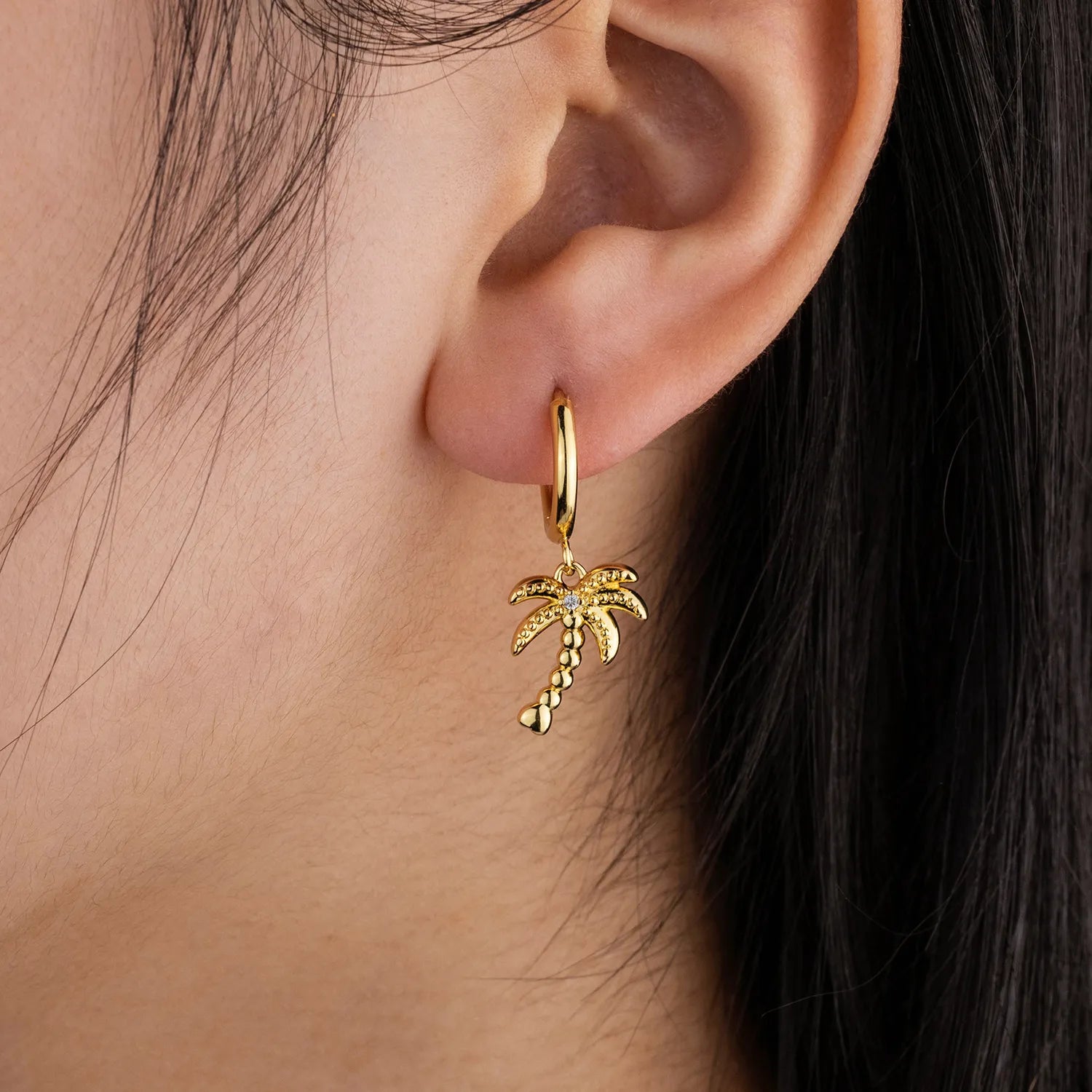 Whimsical palm tree earrings - perfect for beach party & vacation looks