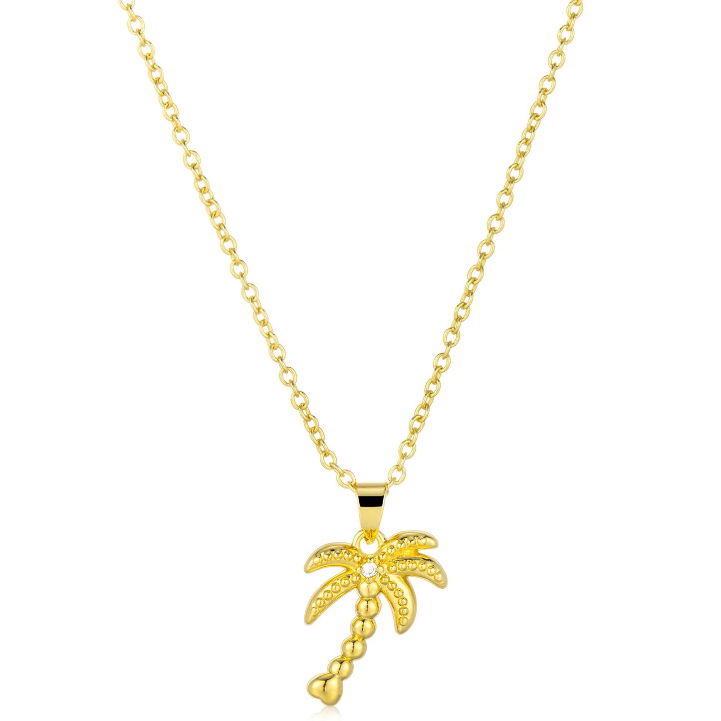 Dainty palm tree necklace - cute tropical vacation accessory