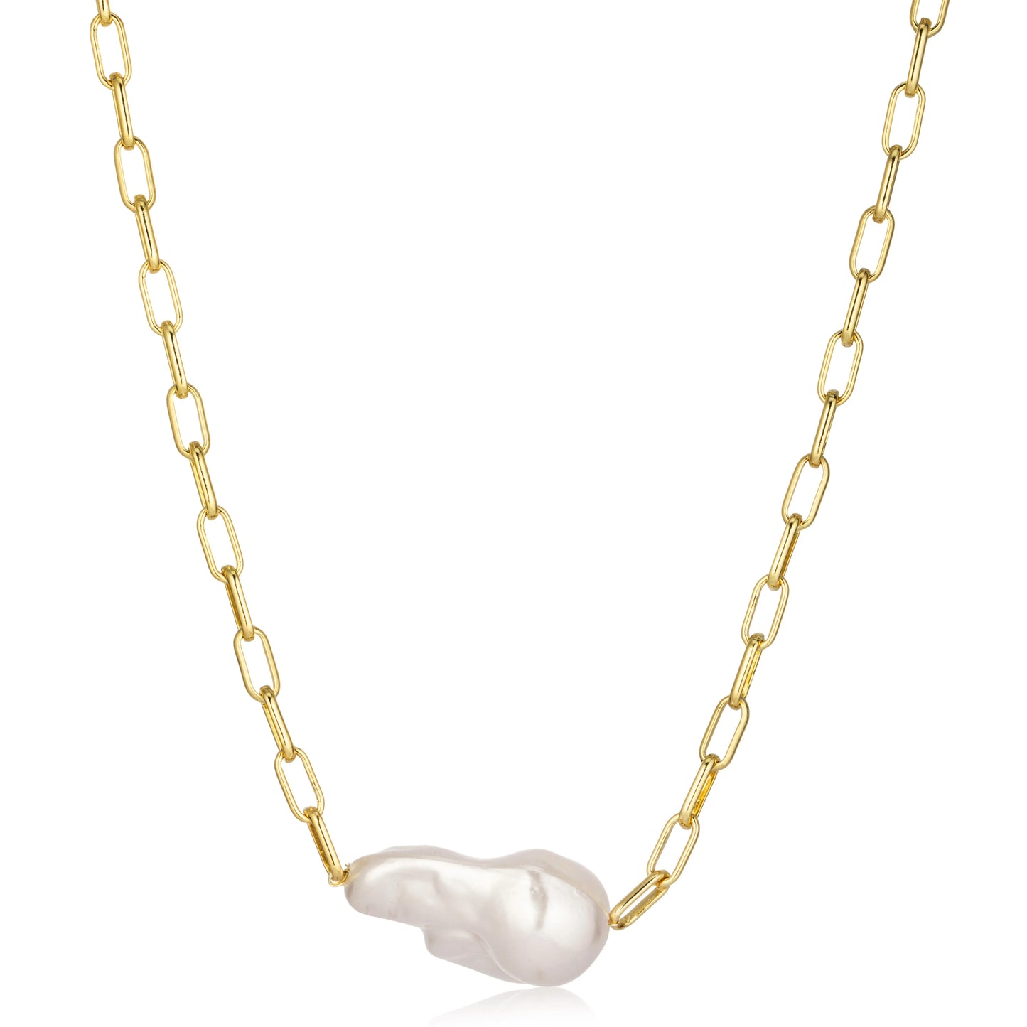 Ajatine pearl necklace with gold chain