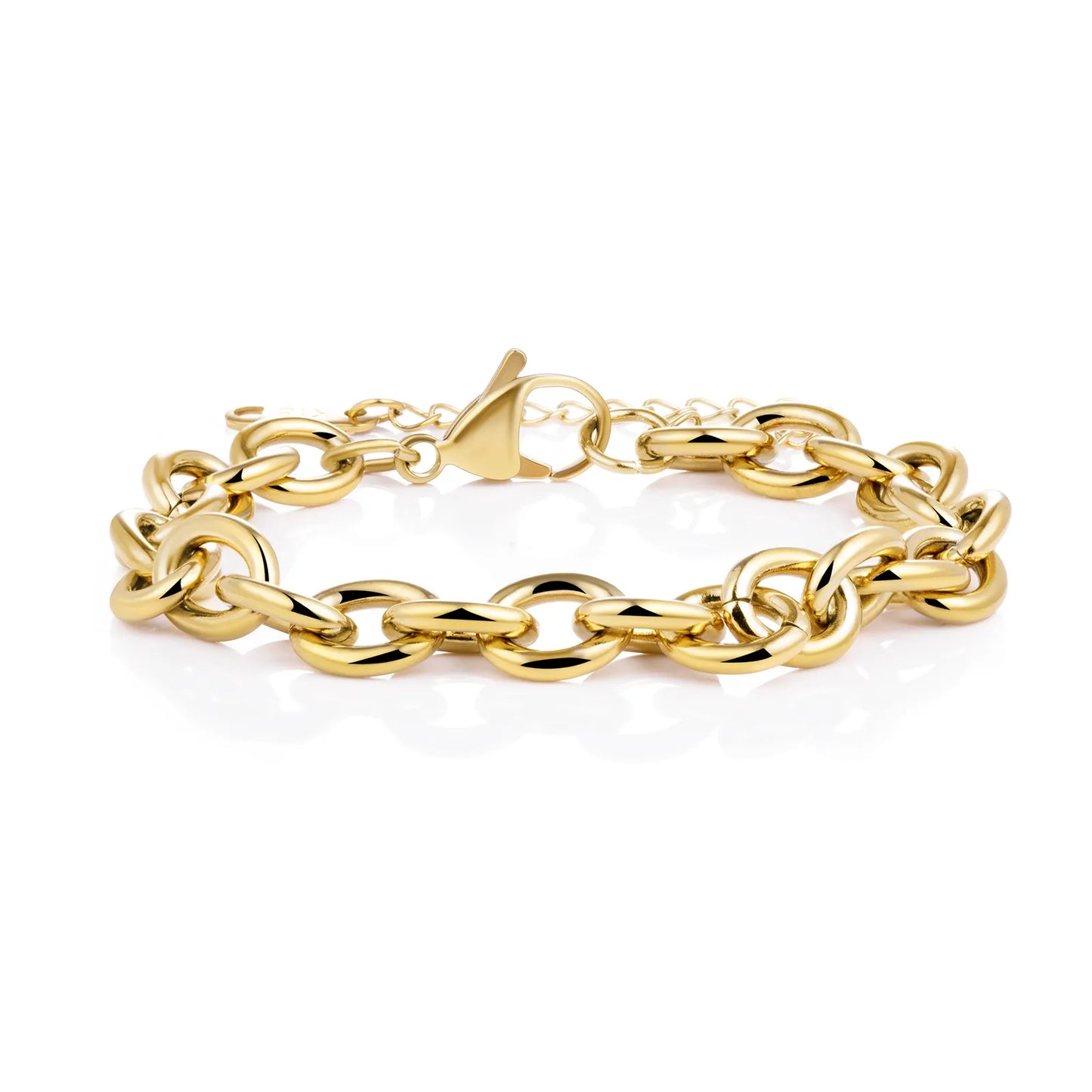 Ajatine gold chunky chain bracelet, fashion jewelry