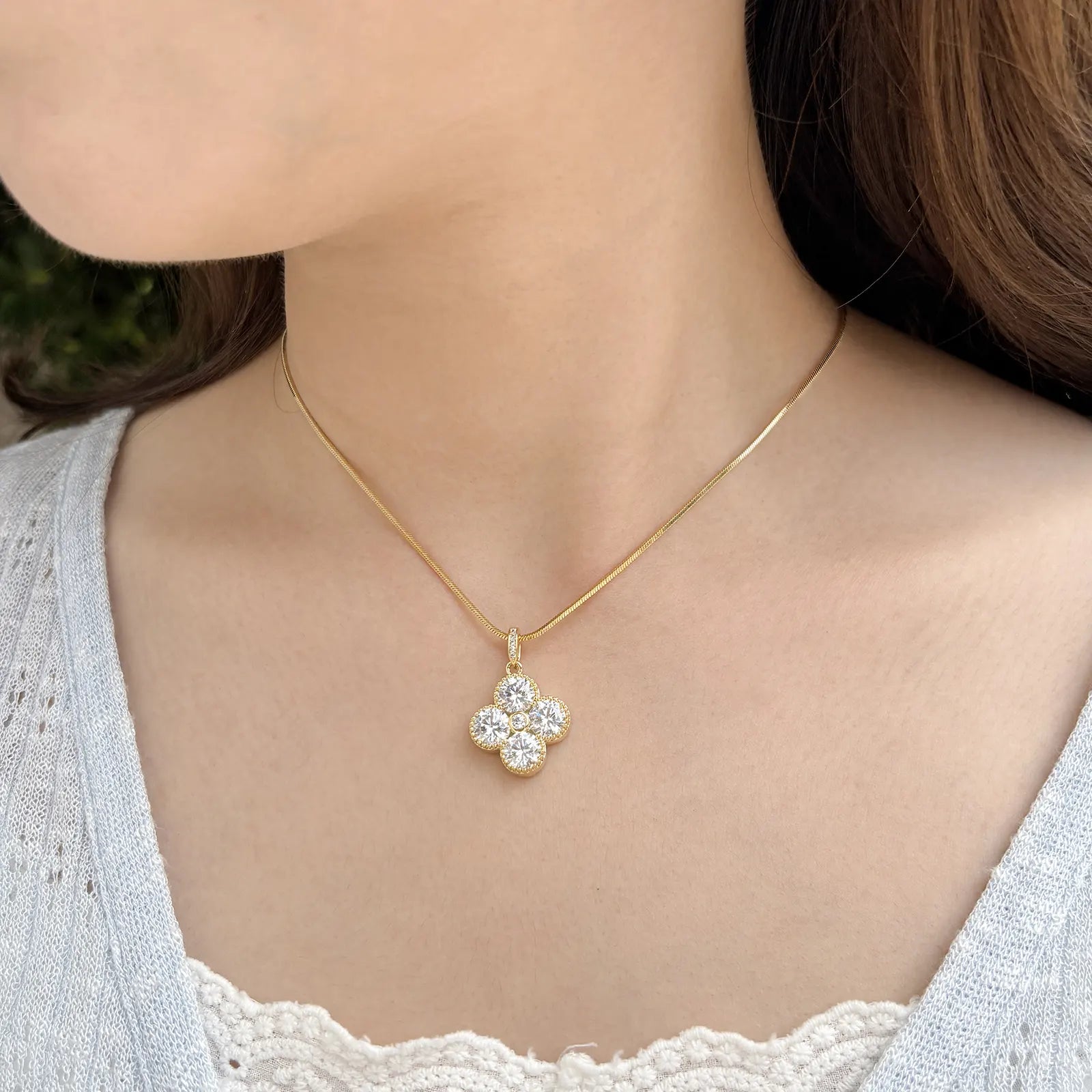 Clover Necklace for Women Gift