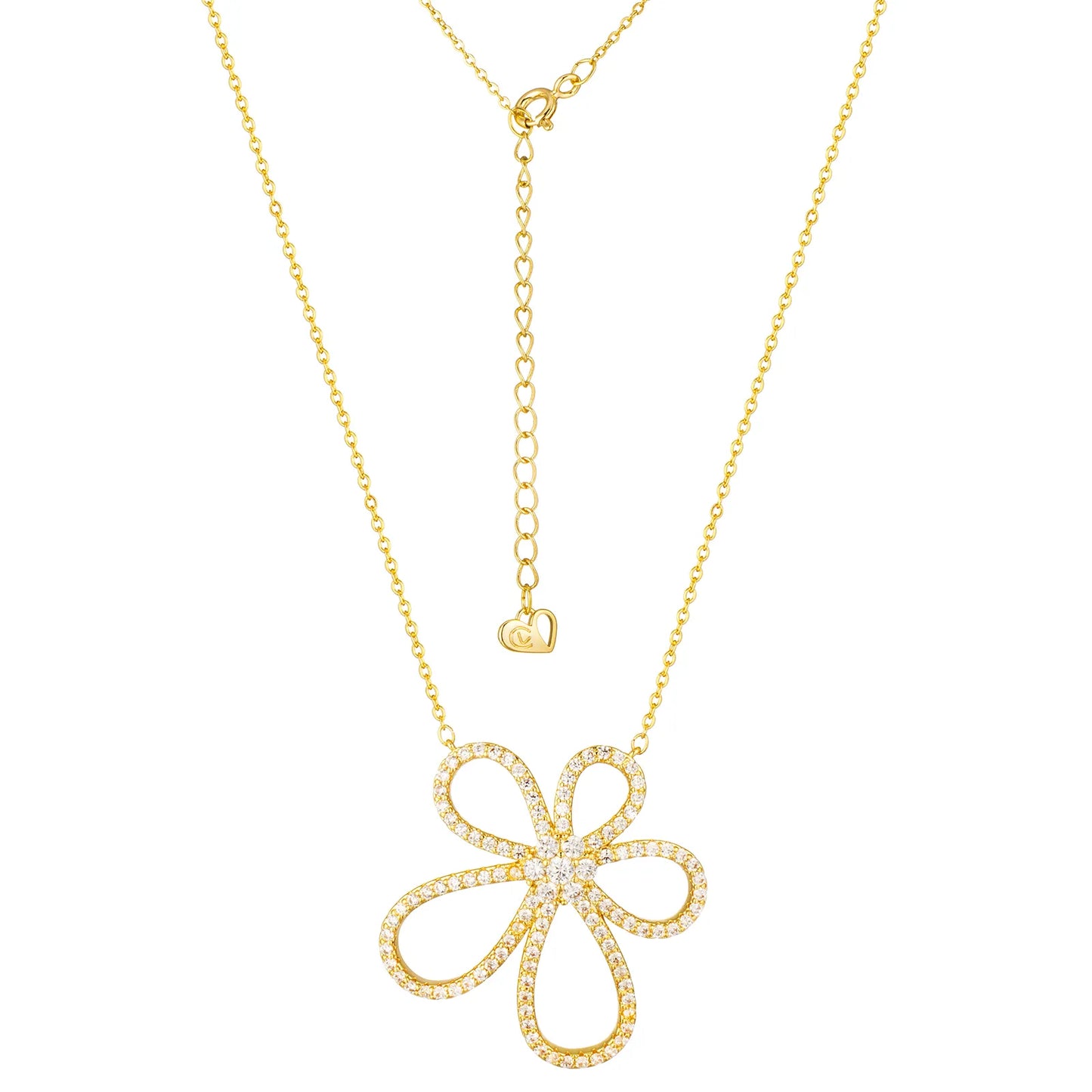 Dainty Flower Necklace with Gold Tone for Women | Ajatine