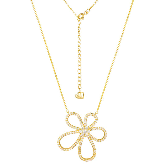 Dainty Flower Necklace with Gold Tone for Women | Ajatine