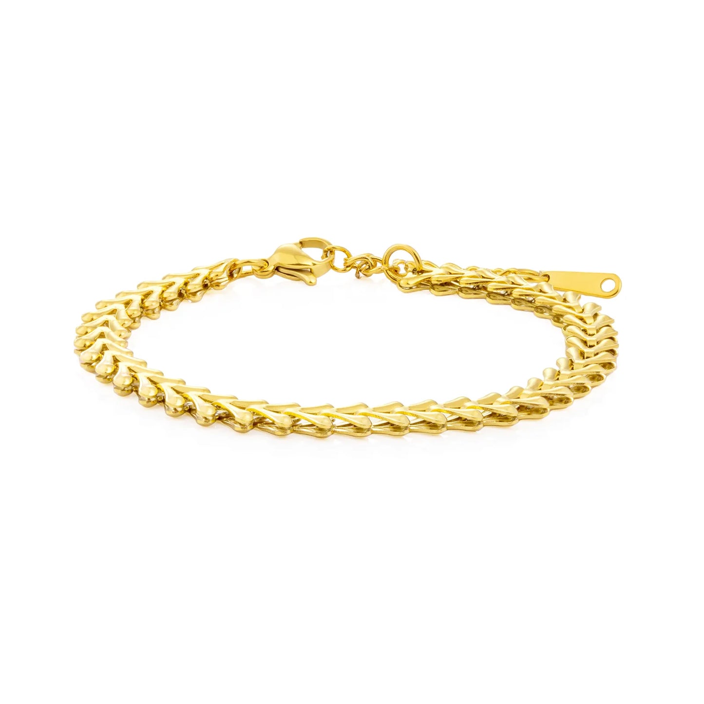 Gold adjustable bracelet, trendy chic jewelry for style.