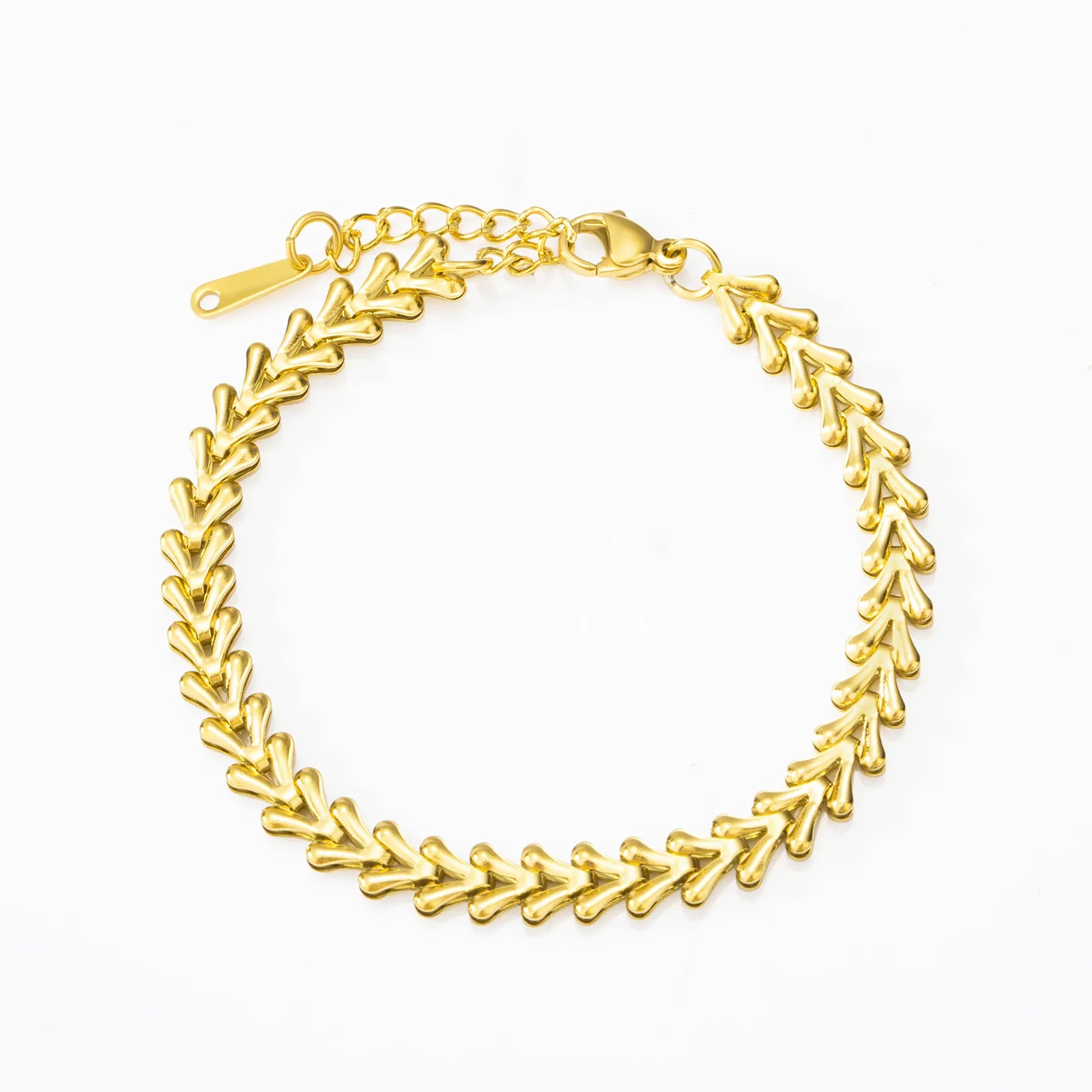 Gold adjustable bracelet, trendy chic jewelry for style.