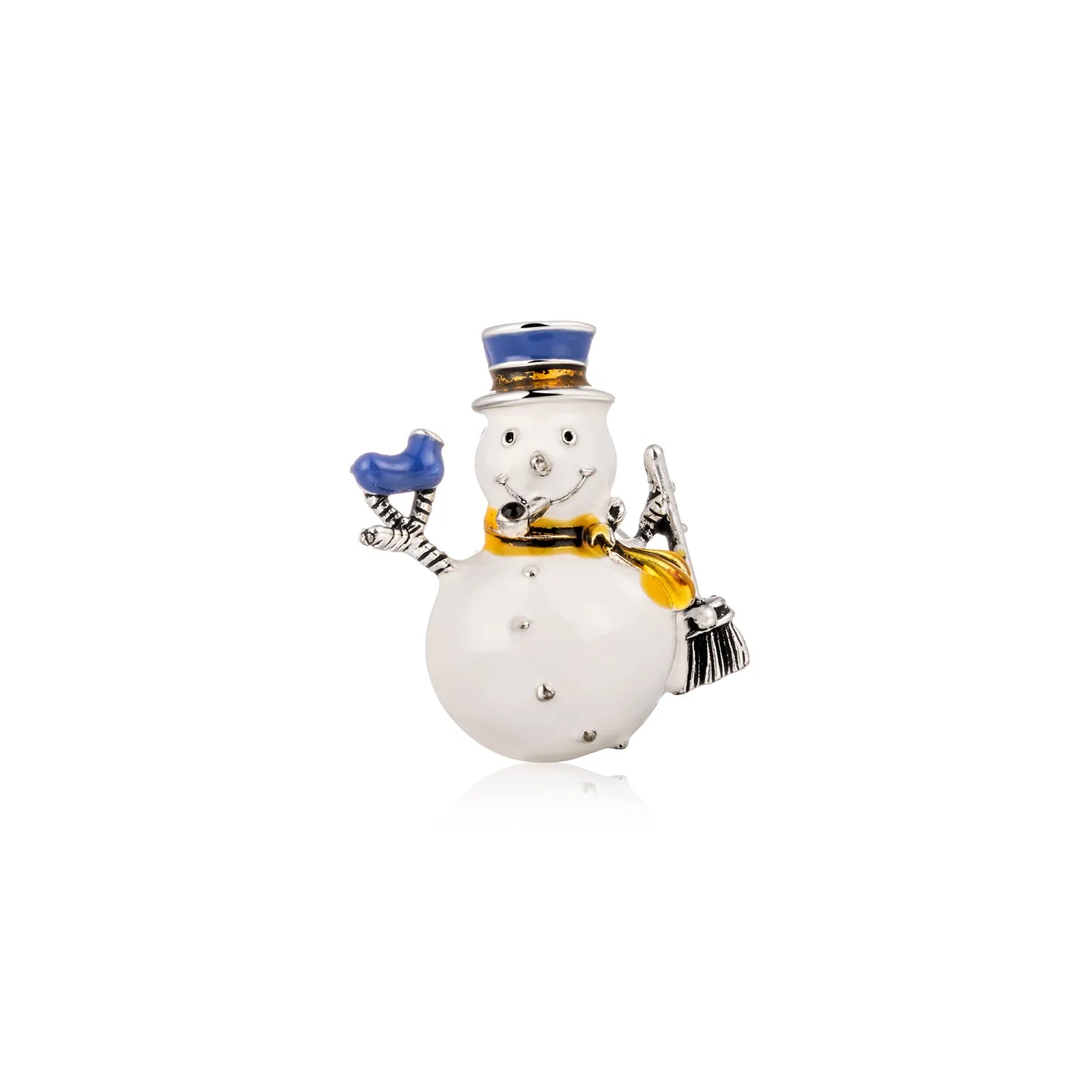 Ajatine vintage snowman brooch, perfect for Christmas and winter holiday outfits