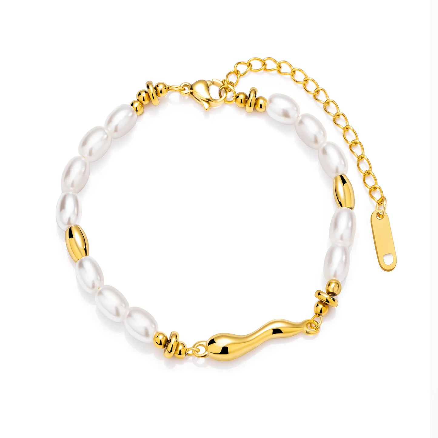 Gold Bracelet for Women | Fashion Pearl Adjustable Bracelet | Ajatine