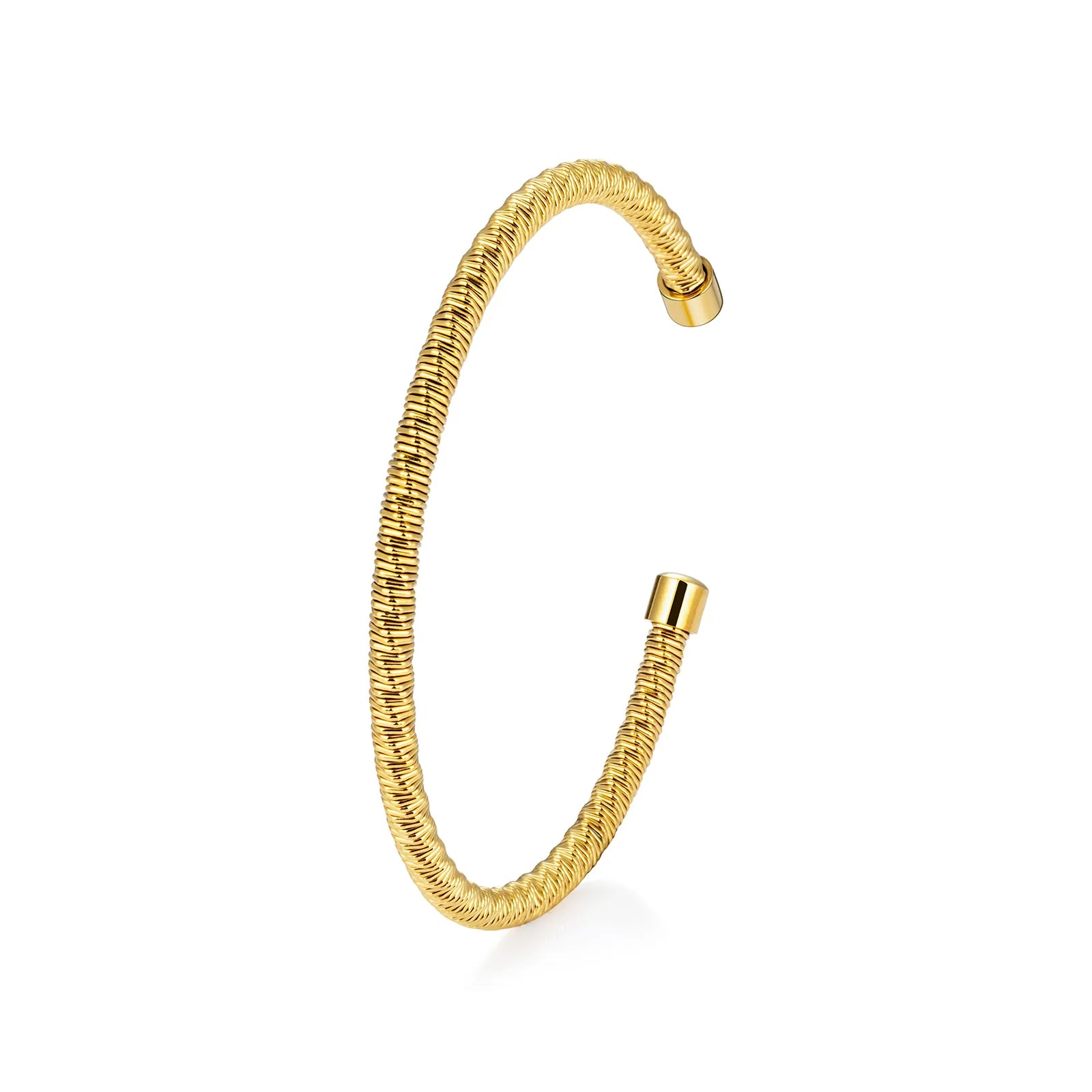 Ajatine 18K real gold plated cuff bracelet, fashion simple style jewelry