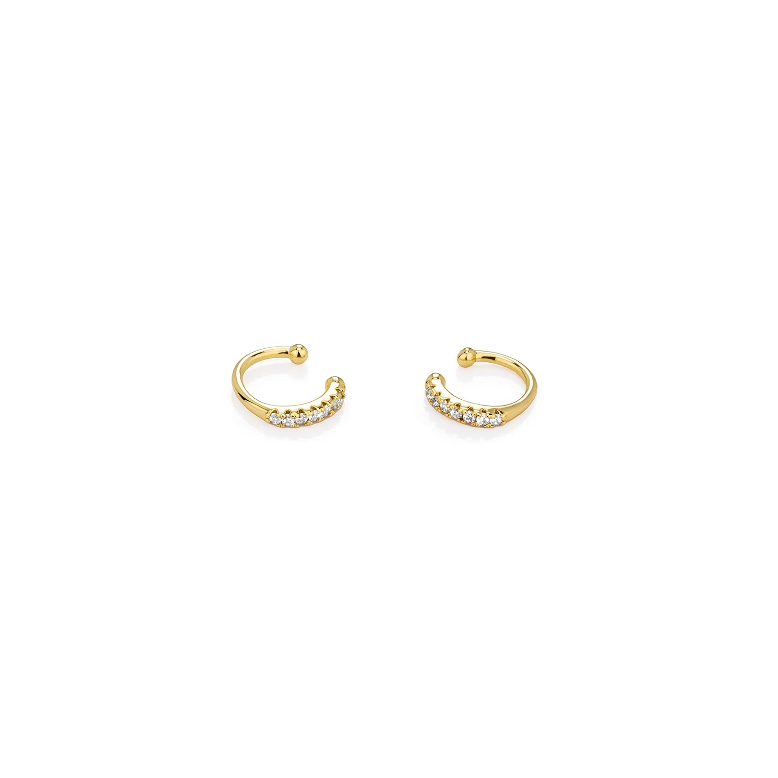 Ajatine Stylish Zircon Ear Cuff Hoop Earrings with Sparkling Stones