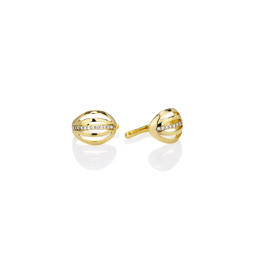 Ajatine gold ear cuffs with zircon, multilayer design, stylish jewelry