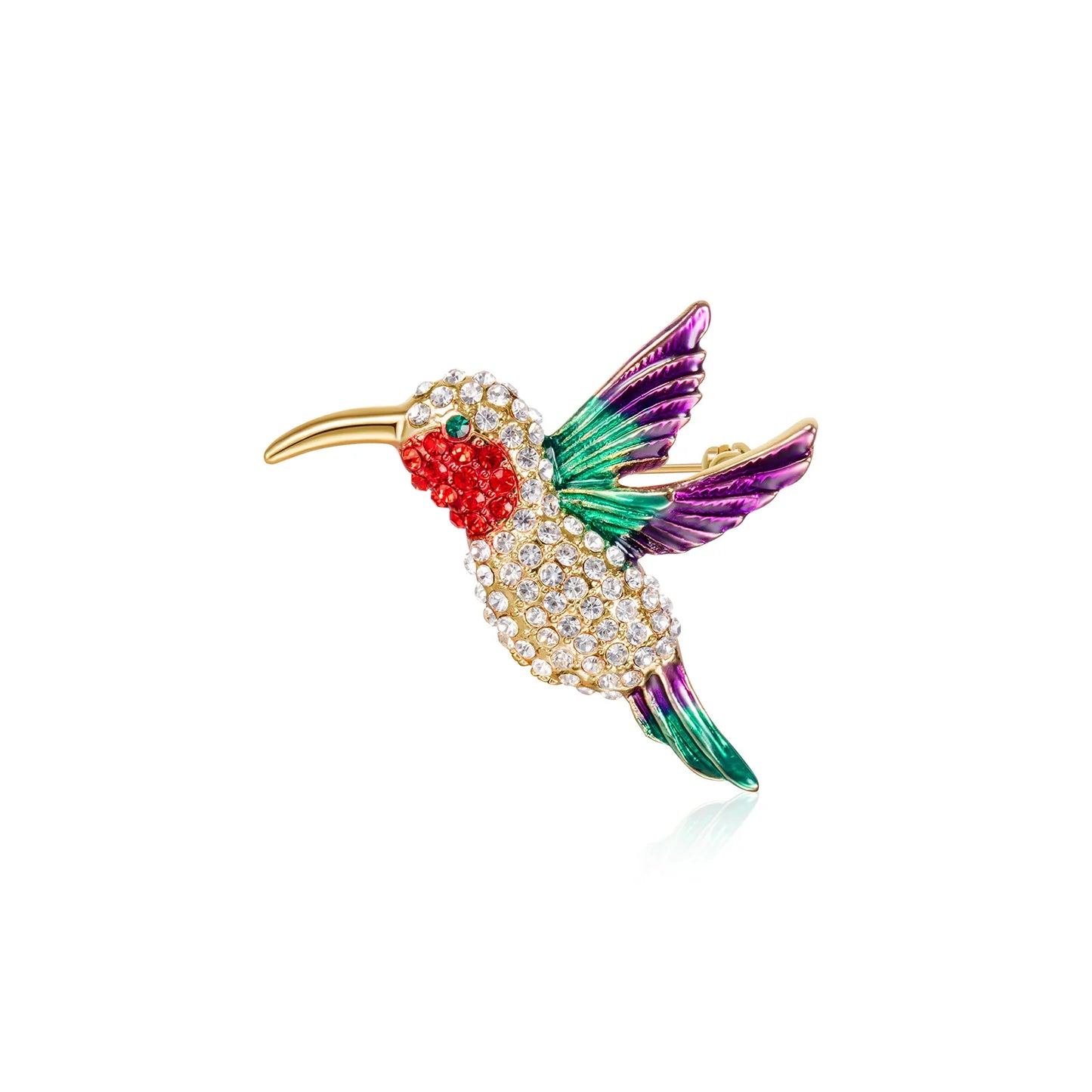 Hummingbird Brooch Dazzling Lapel Pin for Women