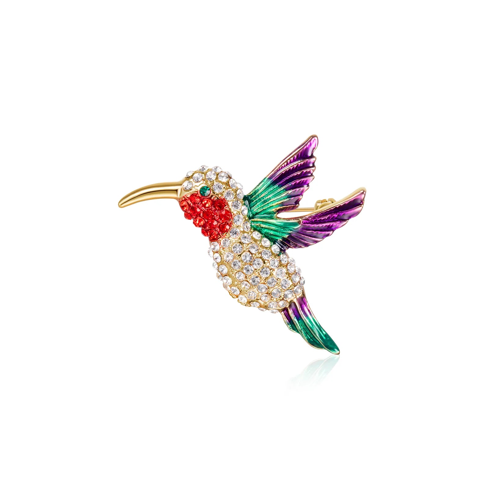 Hummingbird Brooch Dazzling Lapel Pin for Women