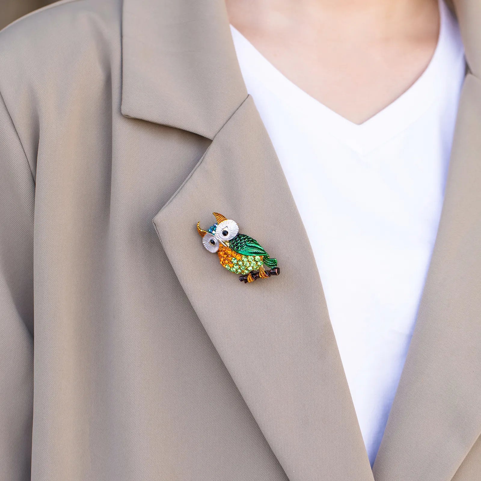 Owl Brooch Pin Antique Jewelry for Women