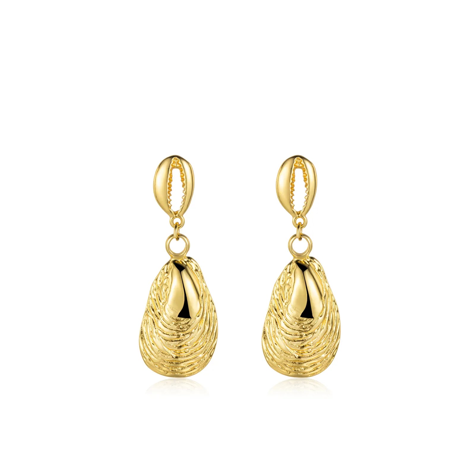 Sea Shell Earring with Gold Tone