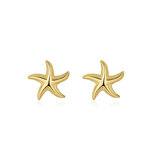 Starfish-Earrings-with-Gold-Tone-Fashion-Design-for-Women
