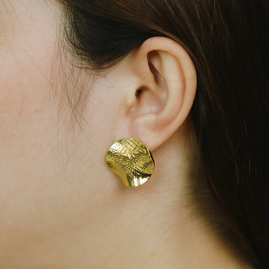 Textured Disc Earring for Women