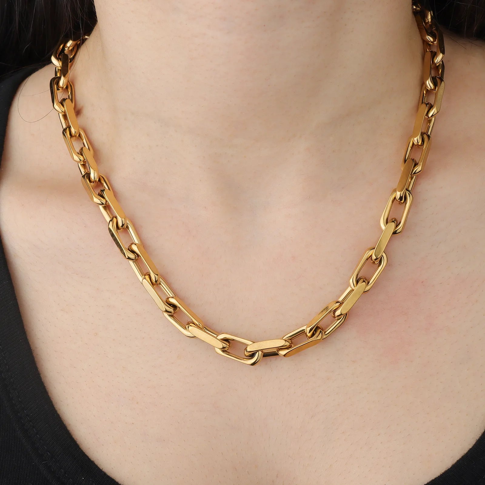 Ajatine Gold Chain Necklace - Silver - toned, minimalist design for daily and party wear