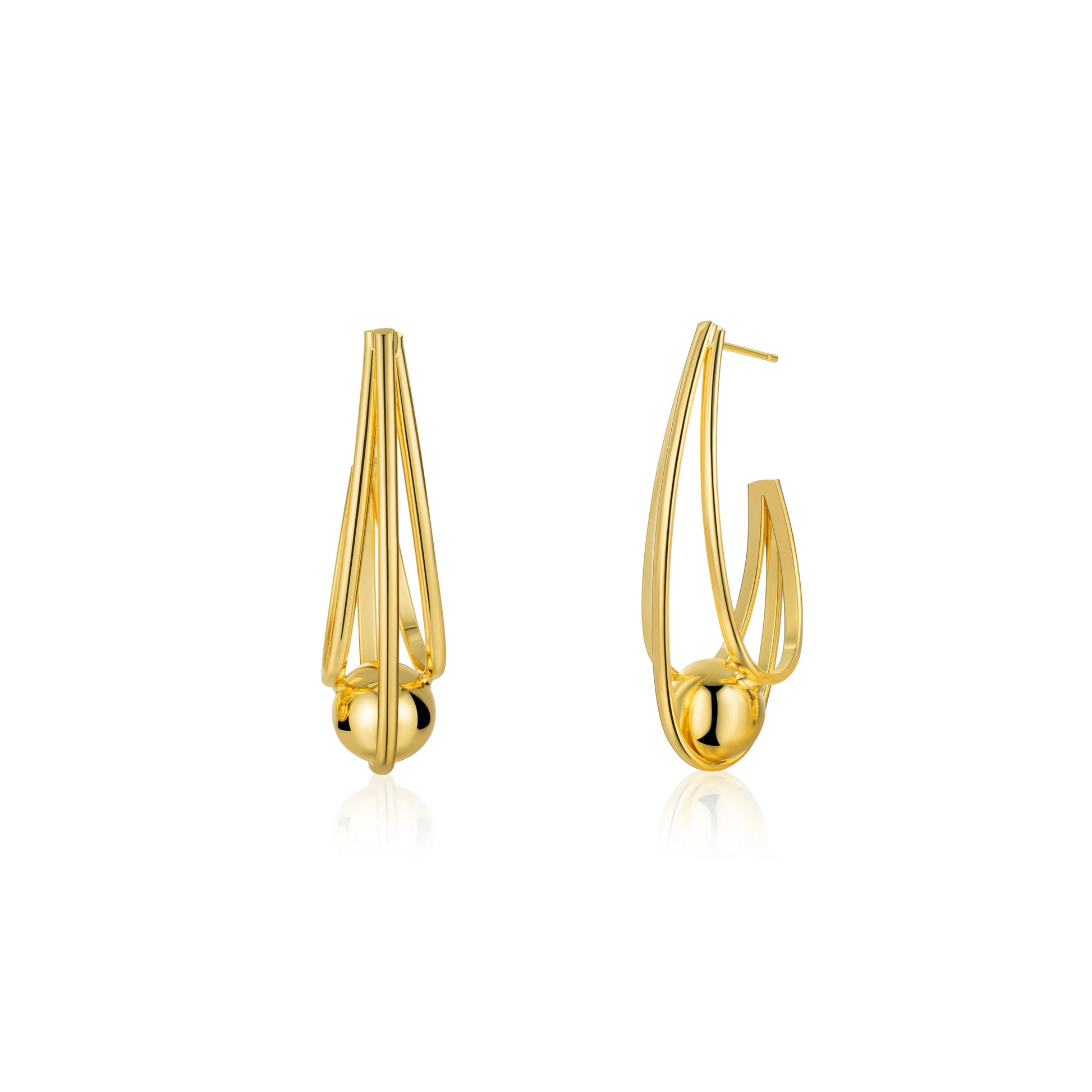 Ajatine Twist Hoop Earrings Geometric Design for Women