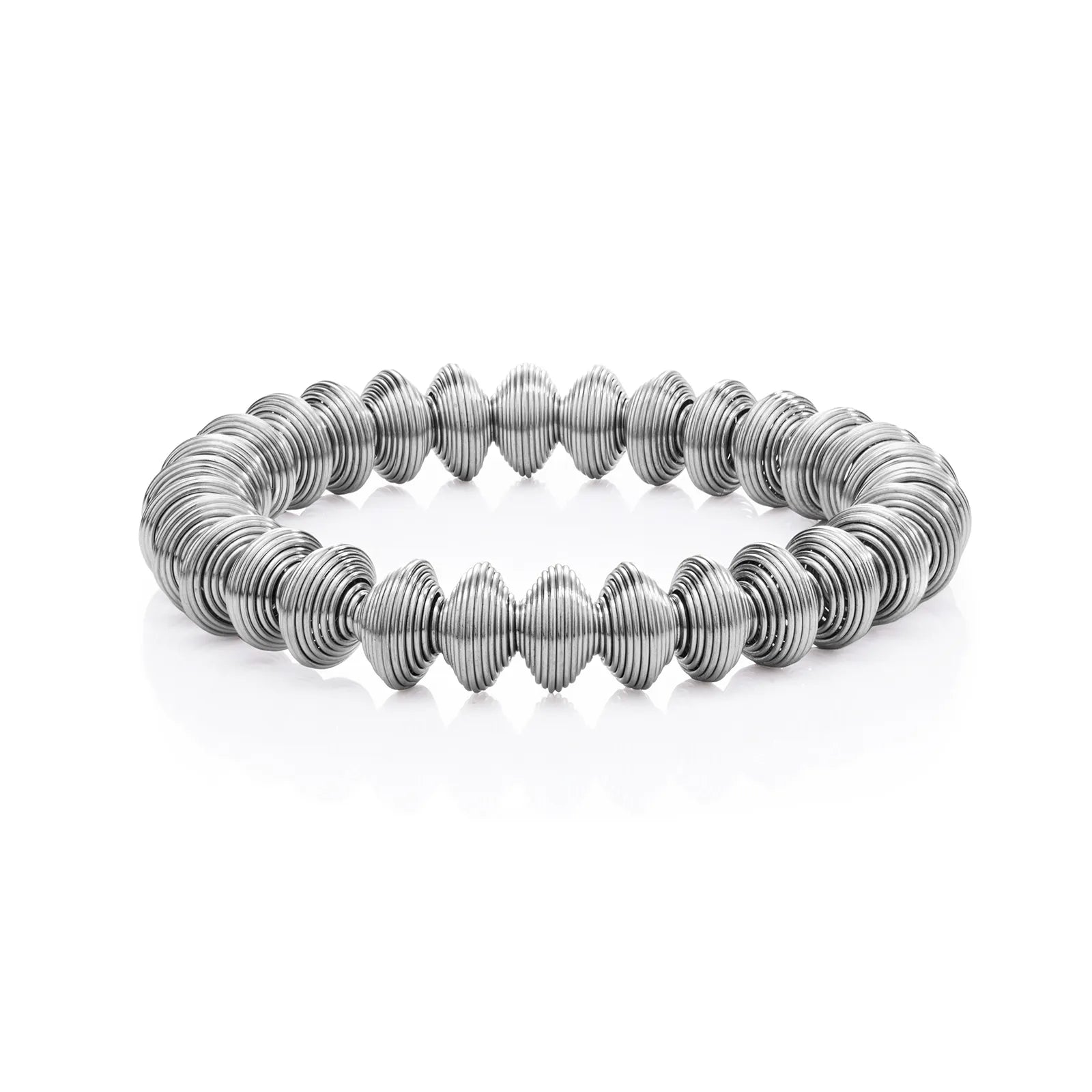 Ajatine silver bracelet with textured, unique design, suitable for daily and party wear