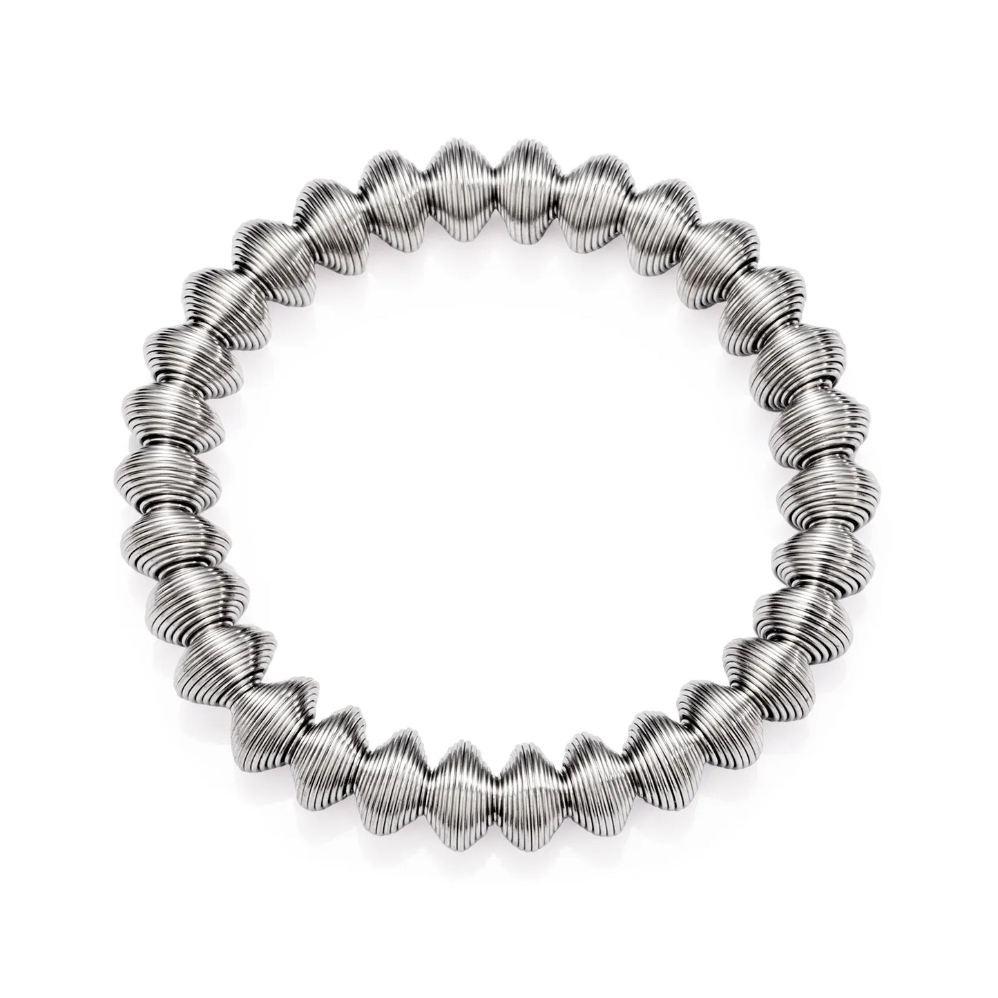 Ajatine silver bracelet with textured, unique design, suitable for daily and party wear
