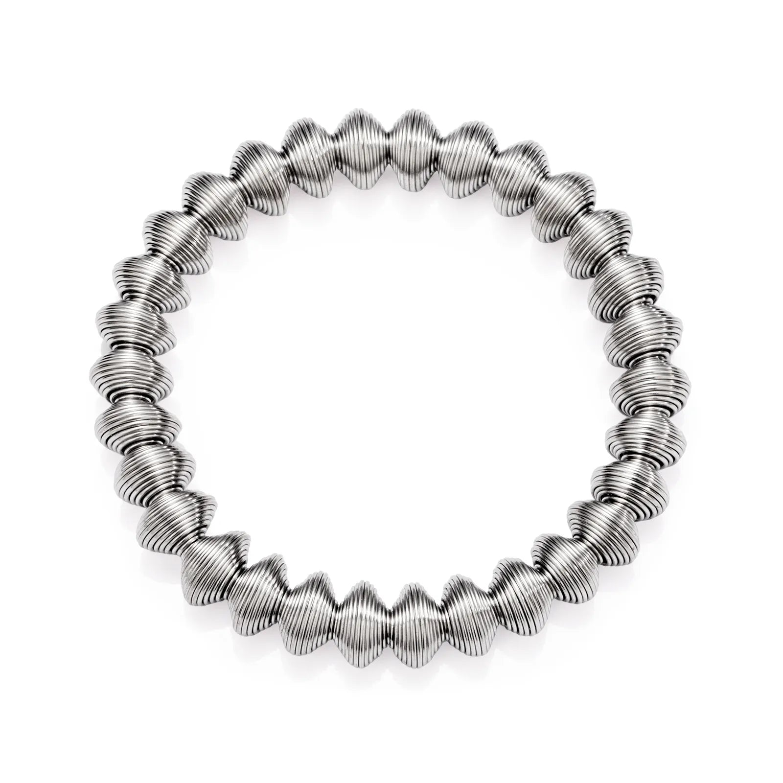 Ajatine silver bracelet with textured, unique design, suitable for daily and party wear